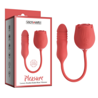 PLEASURE LUXURY DOUBLE-ENDED ROSE VIBRATOR